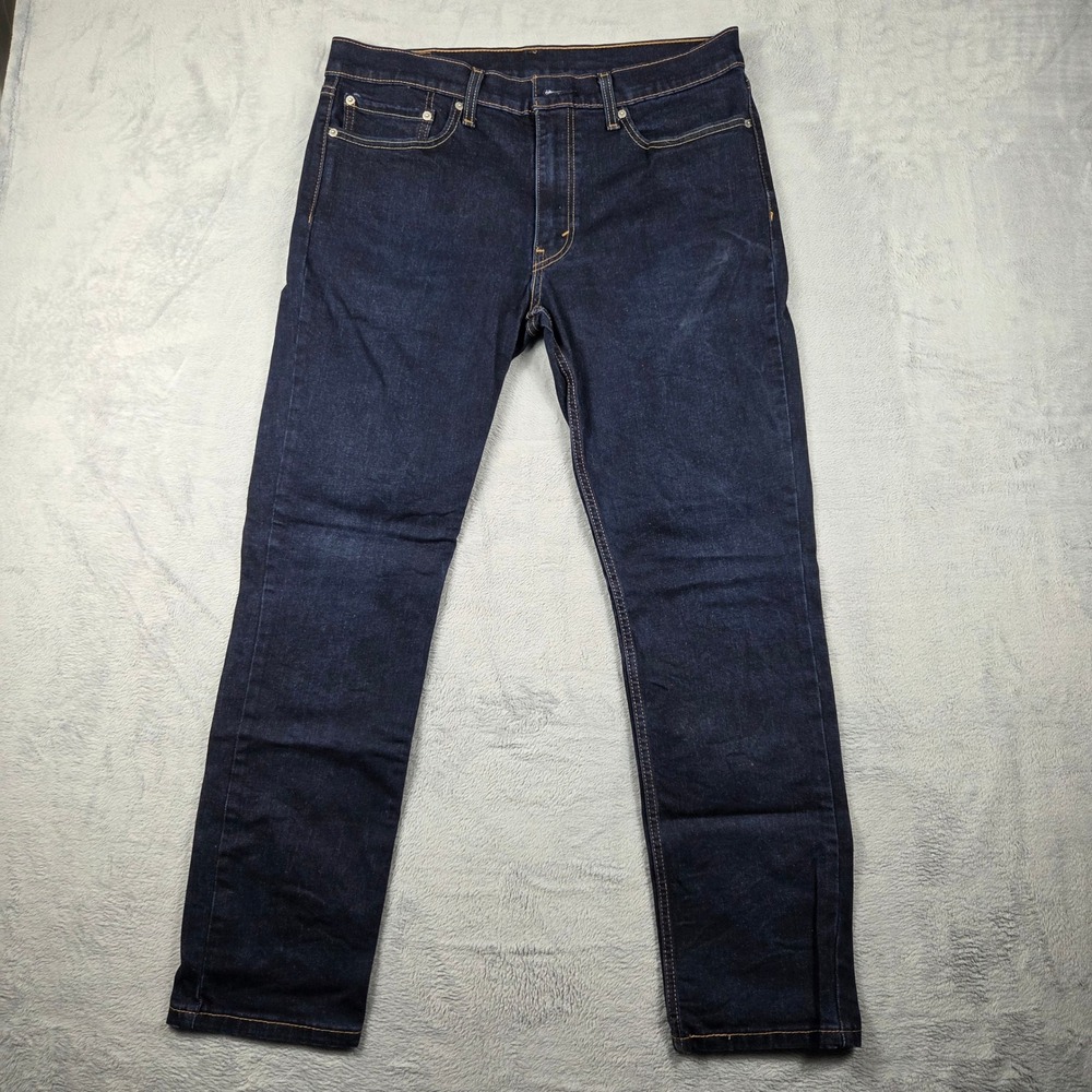 Levi's 511 Slim Fit Jeans Mens 36x32 Dark Indigo Blue Excellent Stretch Denim